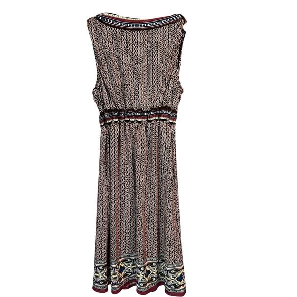 Max Studio Size Small Knit Geometric Boho Pattern Mini Micro Dress Wrinkle Free - Picture 2 of 7